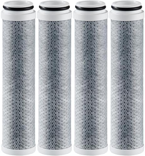 Cobbe 4 Pack Replacement Filters for Handheld Shower Head - 2.0 Carbon Shower Head Filter System - Removes Over 99% Chlorine - Reduces Dry Itchy Skin from Hard Water