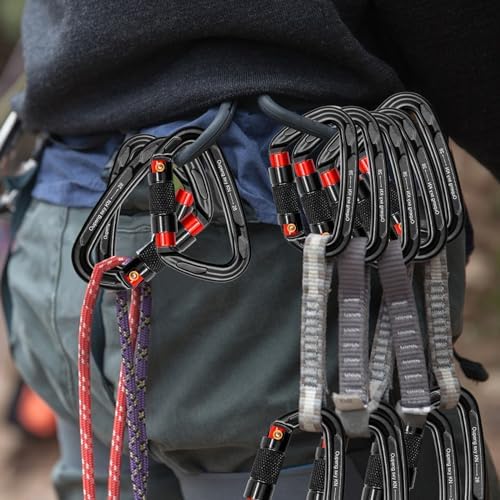 Auto Locking Carabiner Clips - 28KN (6172lbs) Heavy Duty Caribeaners ,4PCS Large Carabiner Clip for Keychains,Hammock,Camping, Gym, Hiking, Outdoor ,Dog Leash