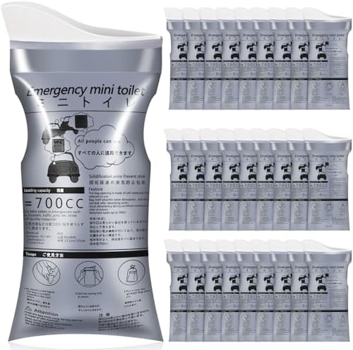OUMEE 28/23/20/12/8 Pack Disposable Urine Bags, 700ML Travel Pee Bags Unisex Urinal Bag Vomit Bag for Travel Traffic Jam Emergency Portable Camping Urinal Bags for Men Women