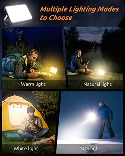Eventek LED Camping Lantern Rechargeable, 20000mAh Portable Camping Lights up to 144 Hours & 4 Light Modes, IPX5 Waterproof Camping Essentials for Power Outages, Emergency, Tent, Outdoor