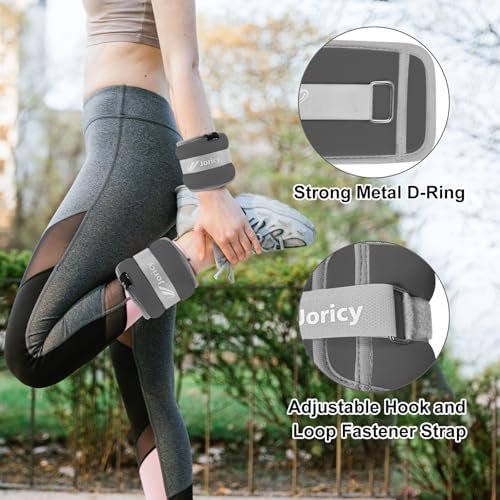 Ankle Weights A Pair of 1/2/3/4/6/8/10/12/20 LBS Wrist Leg Arm Weights for Women Men kids child with Adjustable Straps, Strength weighted for Physical Therapy Running Walking Fitness Gym Workout