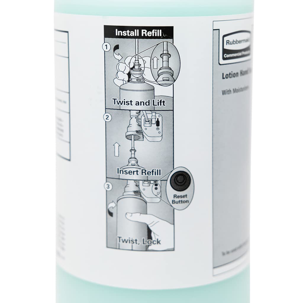 Rubbermaid FG4013111, Oneshot Liquid Hand Soap 800ml Lotion Soap with Moisturizer Refill - Lot of 4