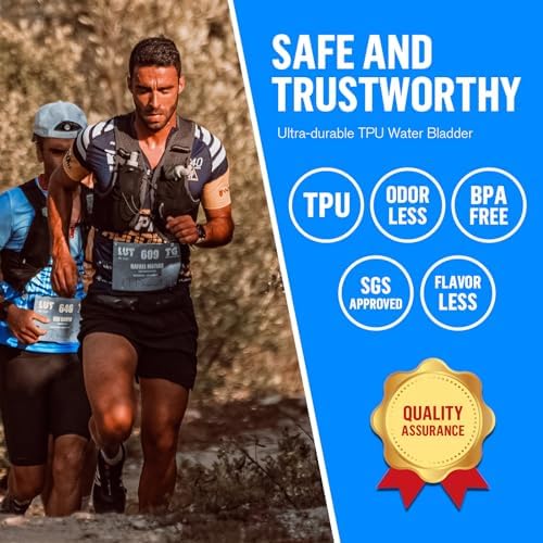 UTOBEST Soft Flask, 2 Pack Soft Flask Running Bottles 500ml,TPU Foldable Running Flask, Portable Collapsible Flask Handheld for Travel Traveling Hiking Cycling City Walk