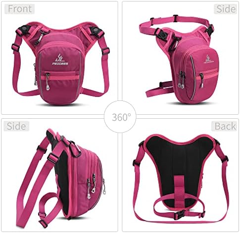 Peicees Leg Bag for Men Fanny Packs Women Men Outdoor Thigh Bags Motorcycle Ride Crossbody Backpack