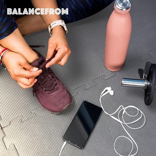 BalanceFrom Puzzle Exercise Mat with EVA Foam Interlocking Tiles for MMA, Exercise, Gymnastics and Home Gym Protective Flooring, Multiple Sizes and Colors