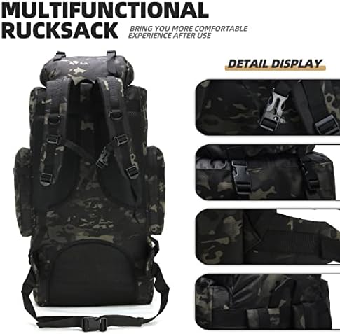 100L Camping Hiking Backpack,Molle military Tactical rucksack backpack,Waterproof Lightweight Hiking Backpack