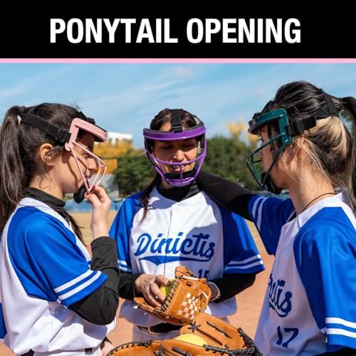 Dinictis Softball Face Mask, Lightweight, Comfortable, with Wide Field Vision, Durable and Safe Face Guards, Premium Protective Softball Fielder's Mask