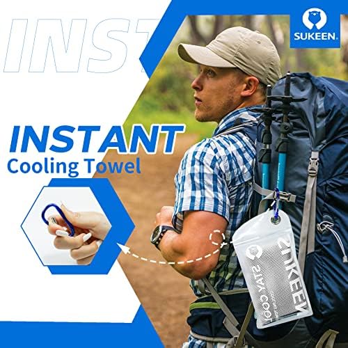 Sukeen [4 Pack Cooling Towel (40"x12"),Ice Towel,Soft Breathable Chilly Towel,Microfiber Towel for Yoga,Sport,Running,Gym,Workout,Camping,Fitness,Workout & More Activities