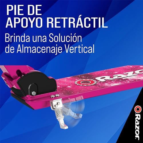 Razor A5 Lux Kick Scooter for Kids Ages 8+ - 8" Urethane Wheels, Anodized Finish Featuring Bold Colors and Graphics, for Riders up to 220 lbs