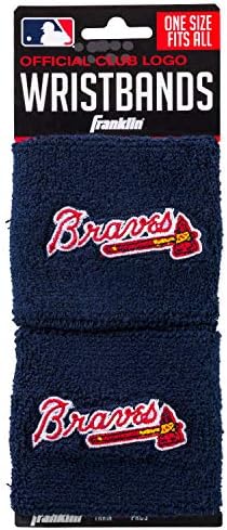 Franklin Sports MLB Team Licensed Baseball Wristbands - MLB Team Logo Sweat Wristbands - Great for Costumes + Uniforms - Pair