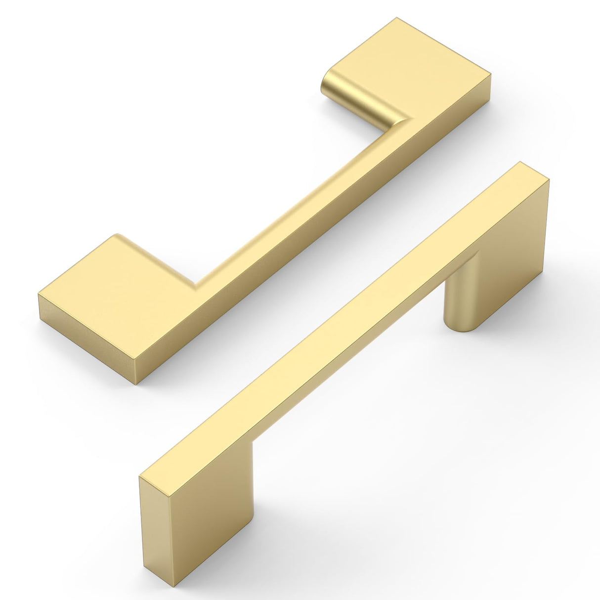 Amerdeco 10 Pack Brushed Brass Cabinet Pulls 3 Inch(76MM) Hole Centers Kitchen Cabinet Handles Cabinet Hardware Kitchen Handles for Cabinets Cupboard Handle Drawer Pulls ZH0060