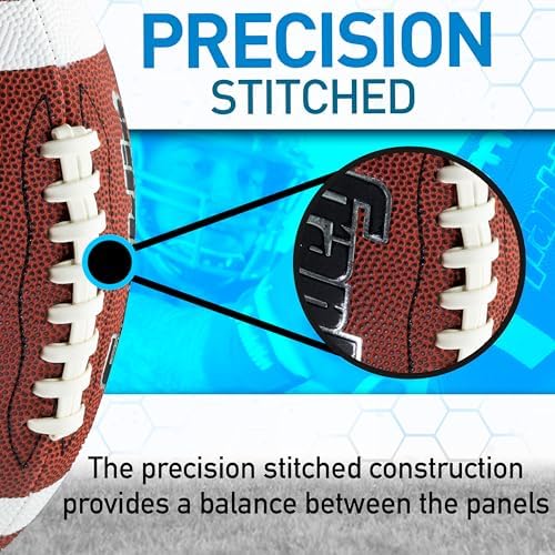 Franklin Sports Youth + Adult Footballs - Extra Grip 1000 Official Size, Junior + Pee Wee Kids - 1 + 12 Packs