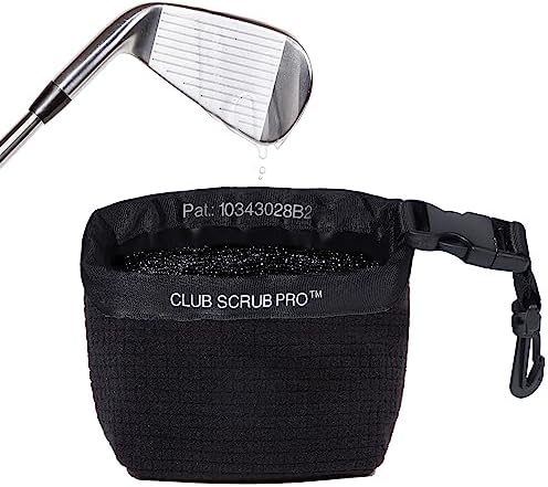 Golf Club and Golf Ball Cleaning Bag, Waterproof Clean Face Technology Liner, Detachable Clip, Machine Washable, Cleans Club Grooves, Dry Exterior (Neoprene or Microfiber Option Available)