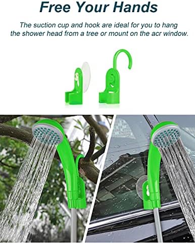 innhom Portable Shower Camping Shower Outdoor Camp Shower Pump, Electric Rechargeable Portable Camping Shower, Powered by Rechargeable Battery