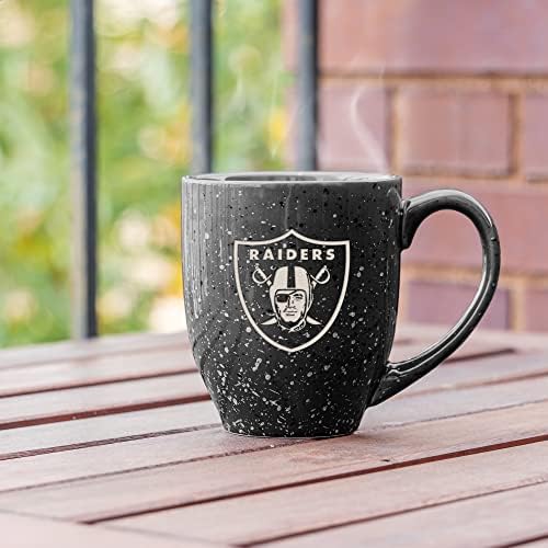 Rico Industries NFL Football 16 oz Team Color Laser Engraved Speckled Ceramic Coffee Mug
