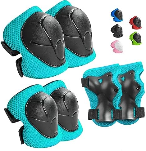 Kids Protective Gear Set Knee Pads for Kids 3-14 Years Toddler Knee and Elbow Pads with Wrist Guards 3 in 1 for Skating Cycling Bike Rollerblading Scooter