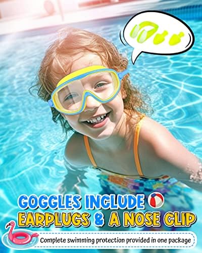 Rantizon Swim Goggles 2 Pack, Wide View Anti Fog&UV Swimming Goggles for Audlt, No Leaking Pool Accessories for Men Women Kid