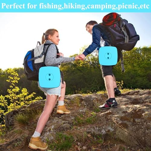 Fishboy Upgraded Square Collapsible Stool, 400lbs Max Weight, Lightweight But Sturdy, Portable Retractable Folding Telescoping Foldable Camping Stool for Adults Outdoor Fishing Hiking Travel BBQ