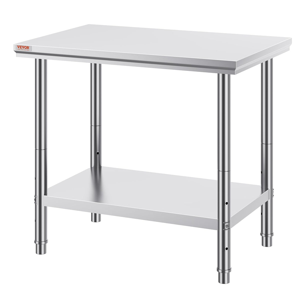 Vevor Stainless Steel 900x600x800 mm Commercial Kitchen Prep & Heavy Duty Metal Work Table with Adjustable Feet for Restaurant, Home and Hotel : Industrial & Scientific