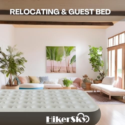 Full Air Mattress with Built in Pump,10" Blow up Air Bed, 2 Mins Quick Self-Inflation/Deflation, Foldable Inflatable Mattress for Home/Travel, 10'' Full Grey