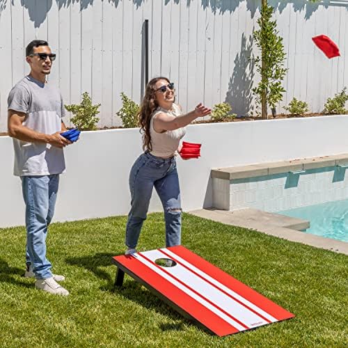 GoSports Portable Cornhole Sets, 8 Styles – Choose 4 x 2 ft or 3 x 2 ft - Boards Include 8 Bean Bags, Travel Case, and Game Rules