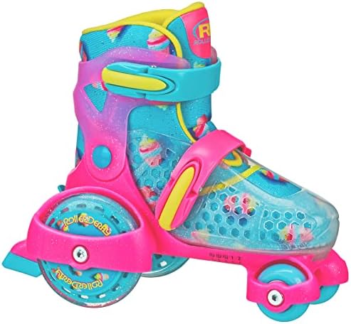 Fun Roll Beginner Roller Skates by Roller Derby, Adjustable Sizing, Skates for Kids, Toddlers, Boys, Girls