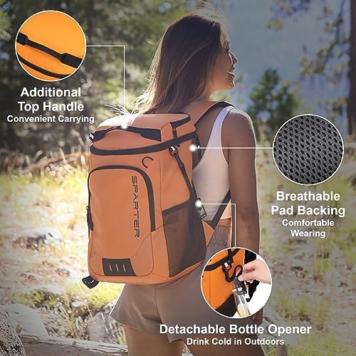 Backpack Cooler Insulated Leak Proof 30/45 Cans, 2 Insulated Compartments Thermal Bag, Portable Lightweight Beach Travel Camping Lunch Backpack for Men and Women