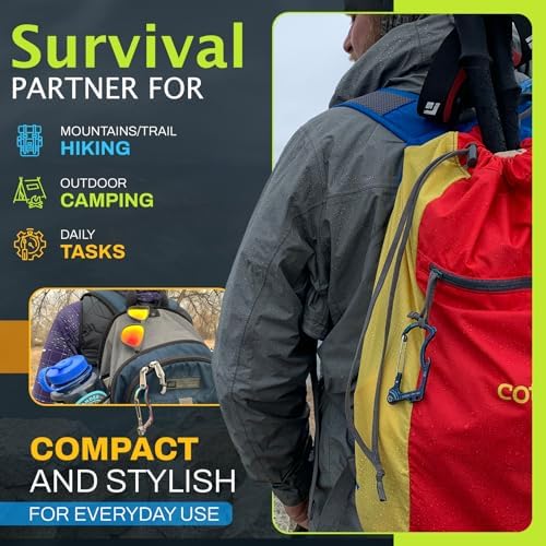 Firebiner 6-in-1 Fire-Starting Carabiner EDC Emergency Multitool -Keychain,Utility Blade,Bottle Opener,& More