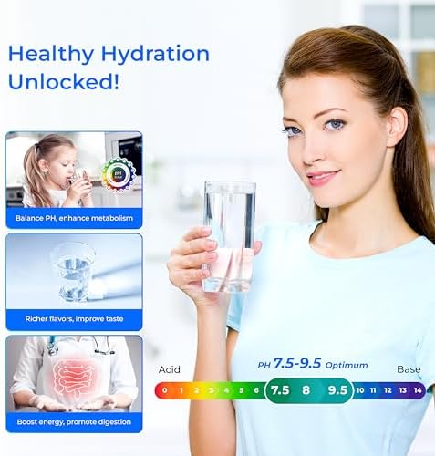 Waterdrop ๐๐ฅ๐ค๐๐ฅ๐ข๐ง๐ Water Filter WD-ALK35, Alkaline Filter for Reverse Osmosis System, pH Balance and Restore Minerals for RO Alkaline Filter, Under Sink Water Filter, 1/4" Quick Connect
