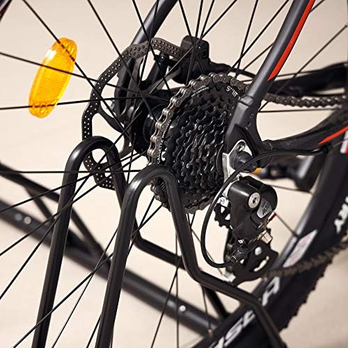 CyclingDeal Bike Rack Floor Parking Bike Stand for up to 6 Bicycles | Indoor, Home & Garage Storage Rack | Stable & Secure Bicycle Stand w/Tire Grooves Up to 29", Holding Plates & Custom Spacing