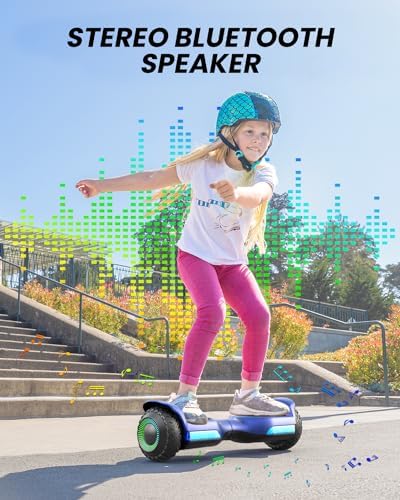 Gyroor Hoverboard New G13 All Terrain Hoverboard with LED Lights & 500W Motor, Self Balancing Off Road Hoverboards with Bluetooth for Kids ages 6-12 and Adults
