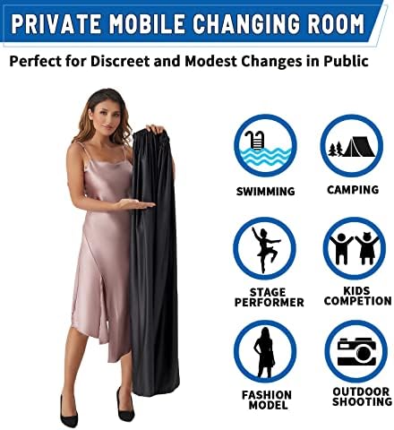 Portable Changing Room Changing Tent for Dancer Instant Dressing Cover Ups Privacy Shelters for Beach Car Boating Taking Photo, 4.59ft Length