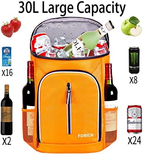 FORICH Soft Cooler Backpack Insulated Waterproof Backpack Cooler Bag Leak Proof Portable Small Cooler Backpacks to Work Lunch Travel Beach Camping Hiking Picnic Fishing Beer for Men Women