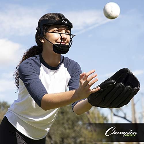 Champion Sports Steel Softball Face Mask - Classic Fielders Masks for Adults - Durable Head Guards - Premium Sports Accessories for Indoors and Outdoors - Multiple Styles