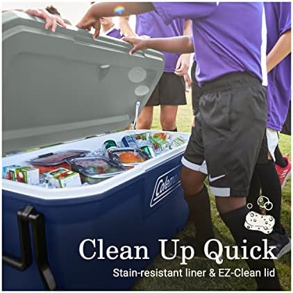 Coleman Classic Series Insulated Portable Wheeled Cooler, Leak-Resistant Outdoor Hard Cooler Keeps Ice up to 5 Days, 100-Quart