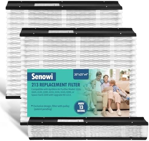 3 Pack 213 Replacement Filter,MERV 13 20x25x4,Compatible with AprilAire Whole House Air Purifiers 1210, 1620, 2120, 2200, 2210, 2216, 3210, 4200, or Space-Gard 2200 with Upgrade Kit 1213