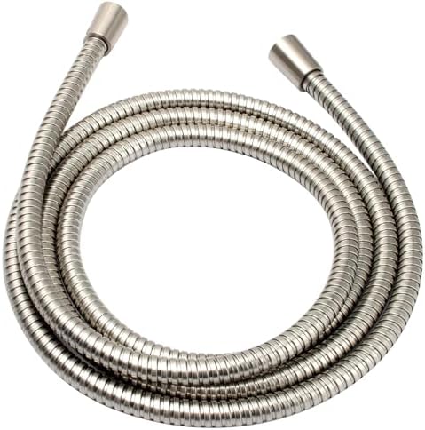 BRIGHT SHOWERS Shower Hose For Hand Held Shower Heads, 96 Inches Cord Extra Long Stainless Steel Hand Shower Hose, Ultra-Flexible Replacement Part with Brass Insert, Brushed Nickel