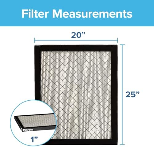 Filtrete 20x25x1 Air Filter, MPR 2800, MERV 14, Healthy Living Ultrafine Particle Reduction 3-Month Pleated 1-Inch Air Filters, 2 Filters
