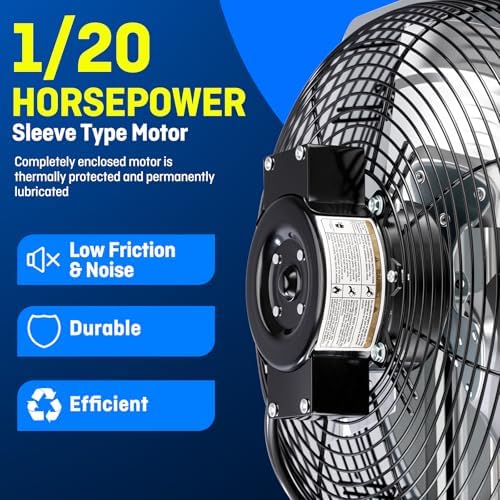 iLIVING 12" Wall Mounted Shutter Exhaust Fan, Automatic Shutter, with Thermostat and Variable Speed controller, 0.6A, 960 CFM, 1400 SQF Coverage Area Silver (ILG8SF12V-ST)