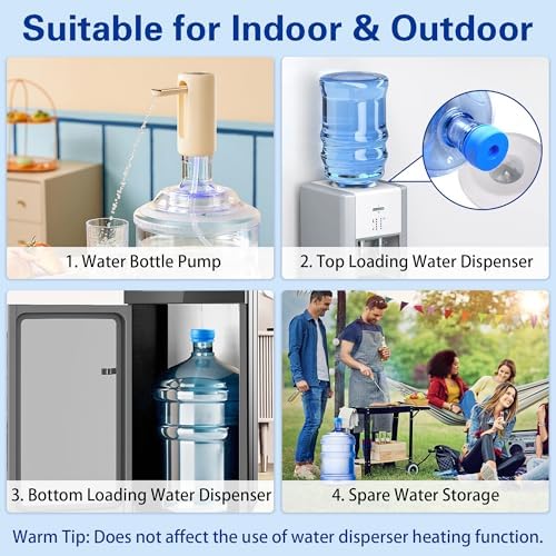 3 and 5 Gallon Water Jug Cap, Silicone Reusable Replacement Cap, Non Spill Bottle Caps for 55mm Bottle Water Dispenser Caps - Pack of 10