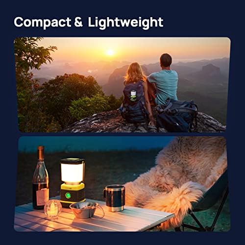 LED Camping Lantern Rechargeable, Consciot Camping Lights, 1000LM, 4 Light Modes, 4400mAh Power Bank, IPX4 Waterproof Tent Lights, Dimmable Flashlight for Emergency, Power Outages, USB Cable Included