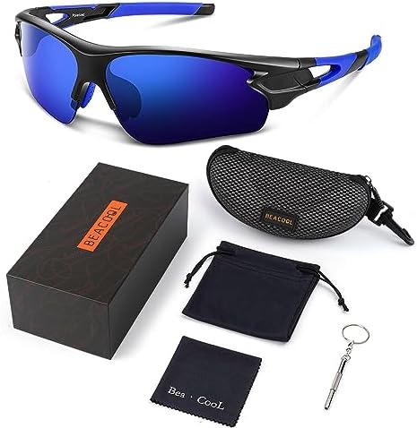 BEACOOL Polarized Sports Sunglasses for Men Women Youth Baseball Fishing Cycling Running Golf Motorcycle Tac Glasses UV400