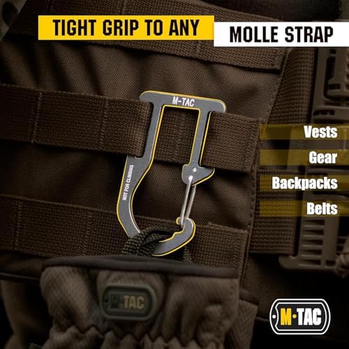 M-Tac Carabiner Clip Molle Compatible Snap Hook for Tactical Vest Backpack D-Ring