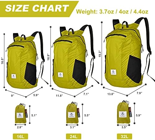 4Monster Hiking Daypack,Water Resistant Lightweight Packable Backpack for Travel Camping Outdoor