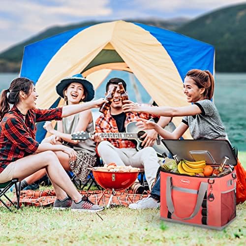 Maelstrom Soft Cooler Bag,Collapsible Soft Sided Cooler,24/30/60/75 Cans Beach Cooler,Ice Chest,Large Leakproof Camping Cooler,Portable Travel Cooler for Grocery Shopping,Camping,Road Trips