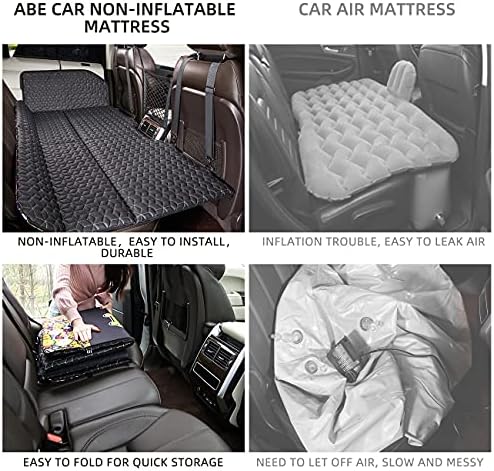 ABE Non-Inflatable Car Bed Mattress,Double-Sided Folding,Portable Back Seat, Travel Camping Mattress for Sleeping(Dinosaur World), for SUV