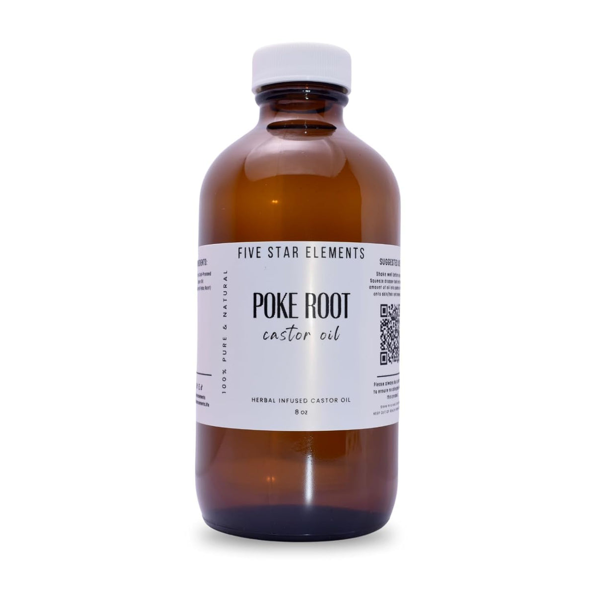 Five Star Elements Poke Root Castor Oil 8 Ounce REFILL