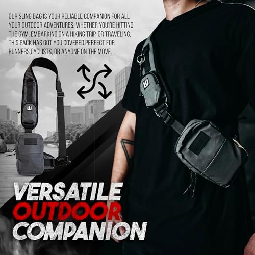 Mini Sling Bag for Men-Crossbody Bag with Shoulder Straps for Women-Multipurpose Keyholder Travel Backpack for Hiking