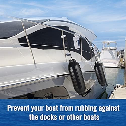 Affordura Boat Fender 4 Pack Boat Bumpers Fenders with 4 Ropes, Boat Bumpers for Pontoon Boat Fenders Inflatable