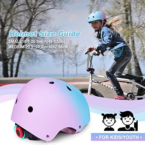 Kids Bike Helmet,Toddler Skateboard Helmets for Ages 2-3-5-8-14 Years Boys Girls,Adjustable Multi-Sport Bicycle Skateboarding Football Roller Skating Scooter Rollerblade Balance Bike Helmet